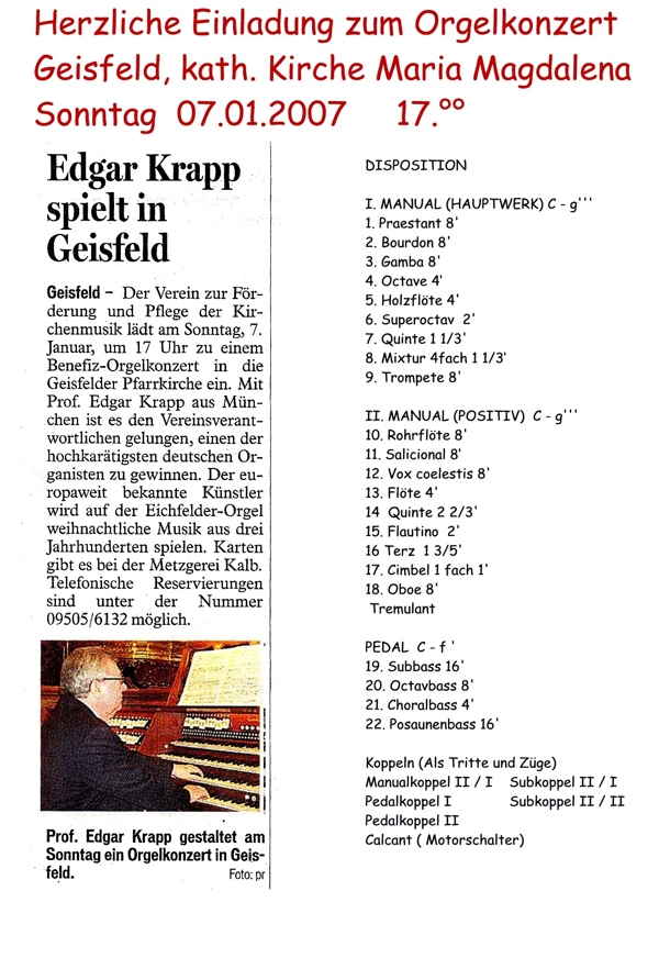 Einladung Edgar Krapp in Geisfeld