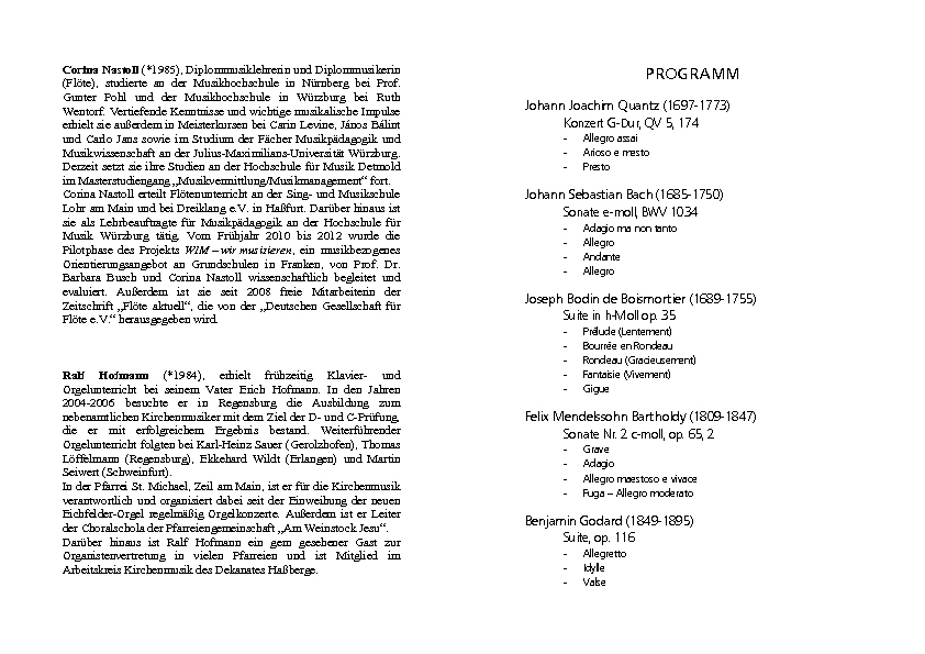 Programm Innenseiten